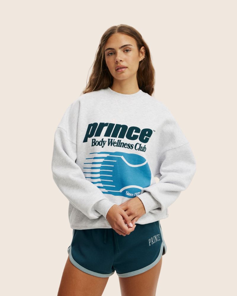 Cotton On Body Prince Tennis Plush Drop Shoulder Sweatshirt