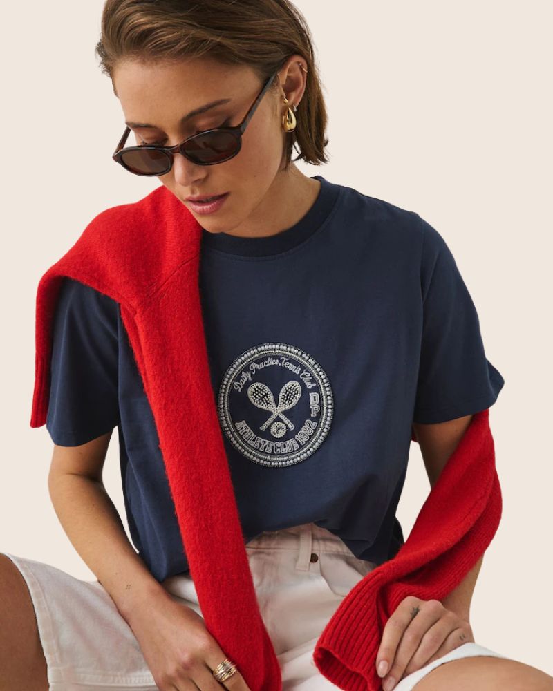 Next Embellished Tennis Short Sleeve Crew Neck T-Shirt
