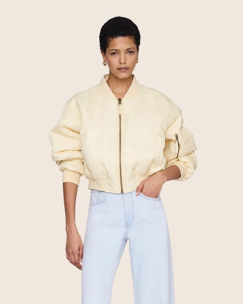 Anine Bing Cropped Leon Bomber
