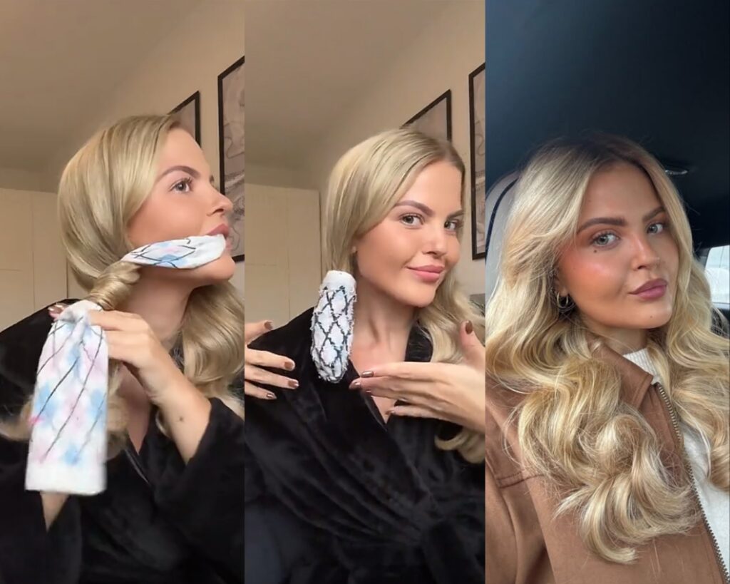 TikTok beauty trends heatless curls